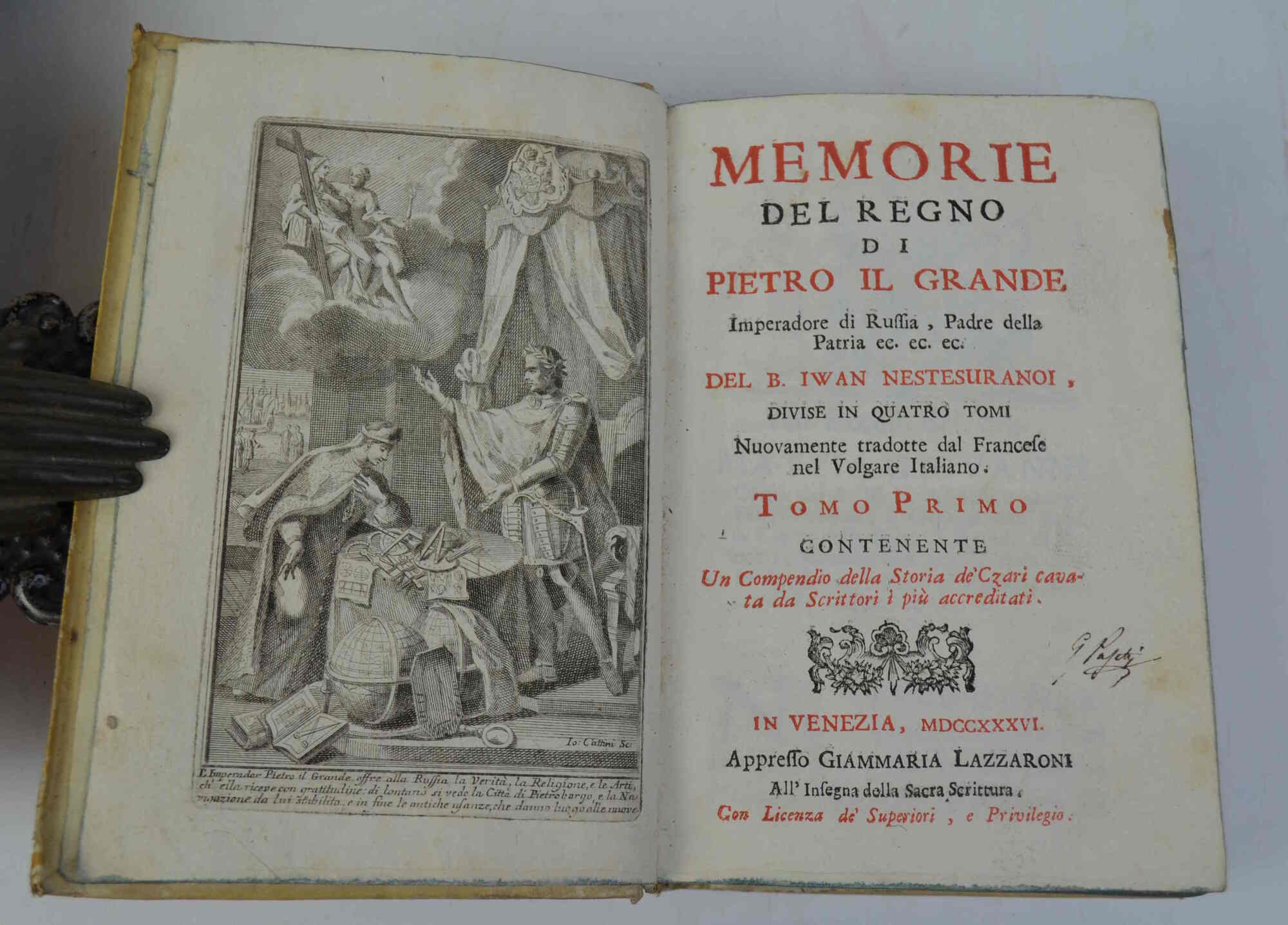 Memorie del Regno di Pietro il Grande, Imperadore di Russia, …