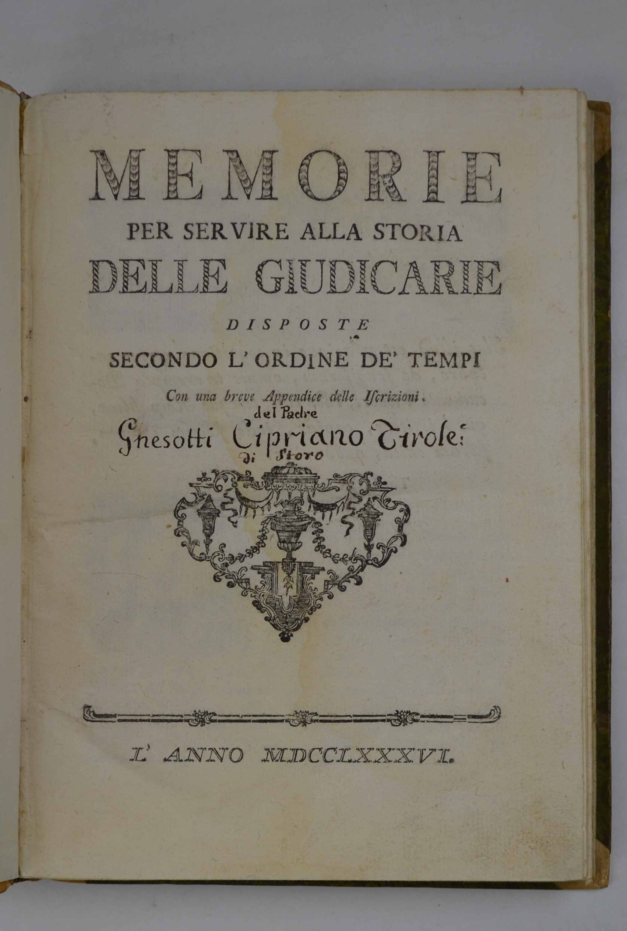 Memorie per servire alla storia delle Giudicarie…