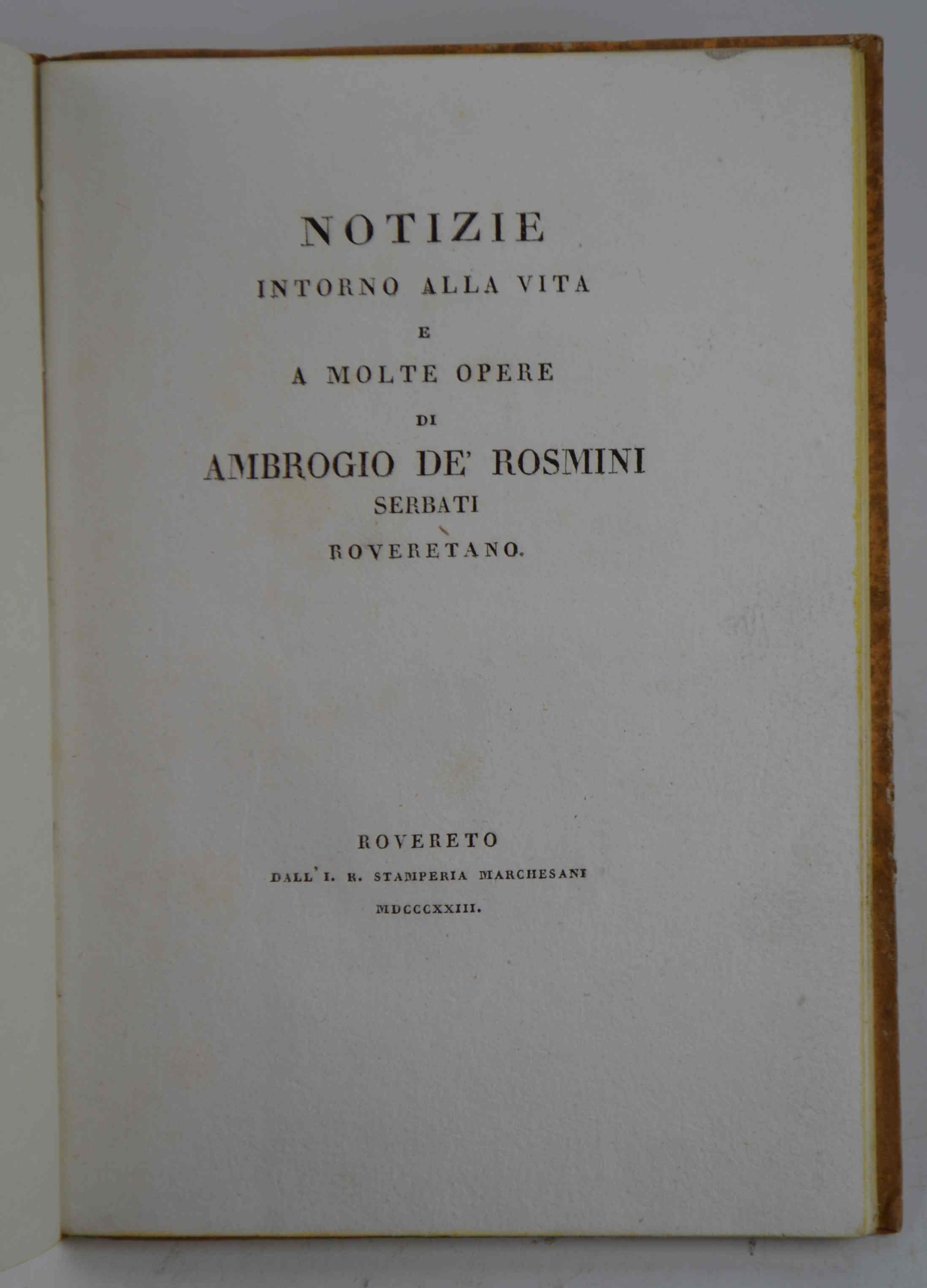 Notizie intorno alla vita e a molte opere de Ambrogio …