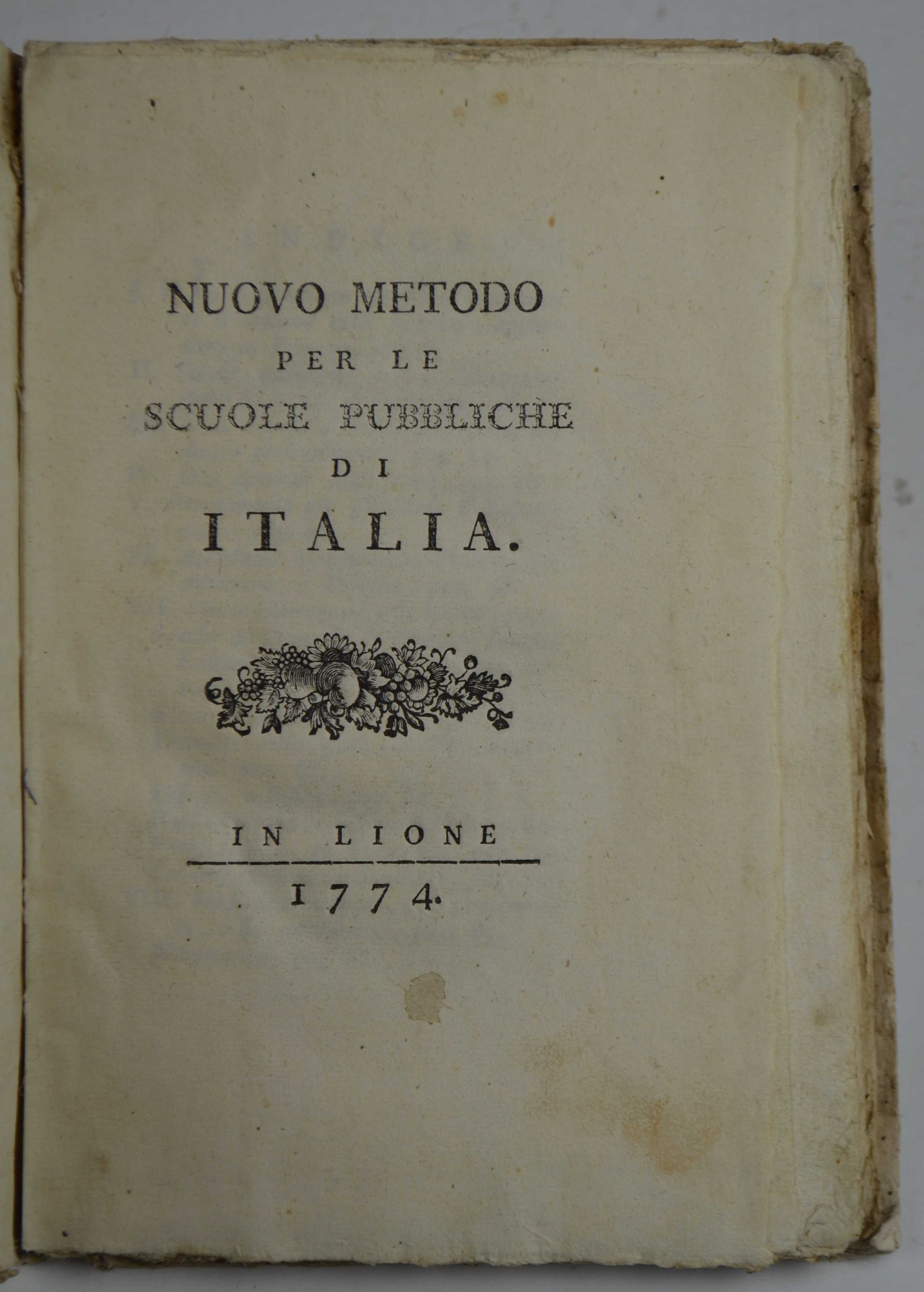 Nuovo metodo per le scuole pubbliche di Italia.