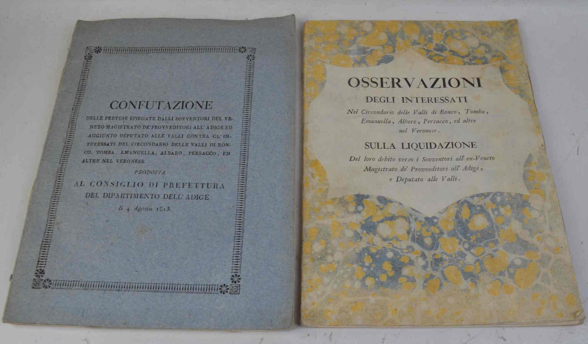 Osservazioni degli interessati nel circondario delle Valli di Ronco, Tomba, …
