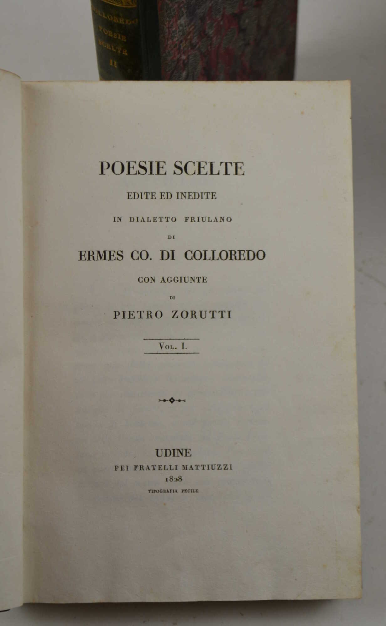 Poesie scelte in dialetto friulano con aggiunte di Pietro Zorutti.
