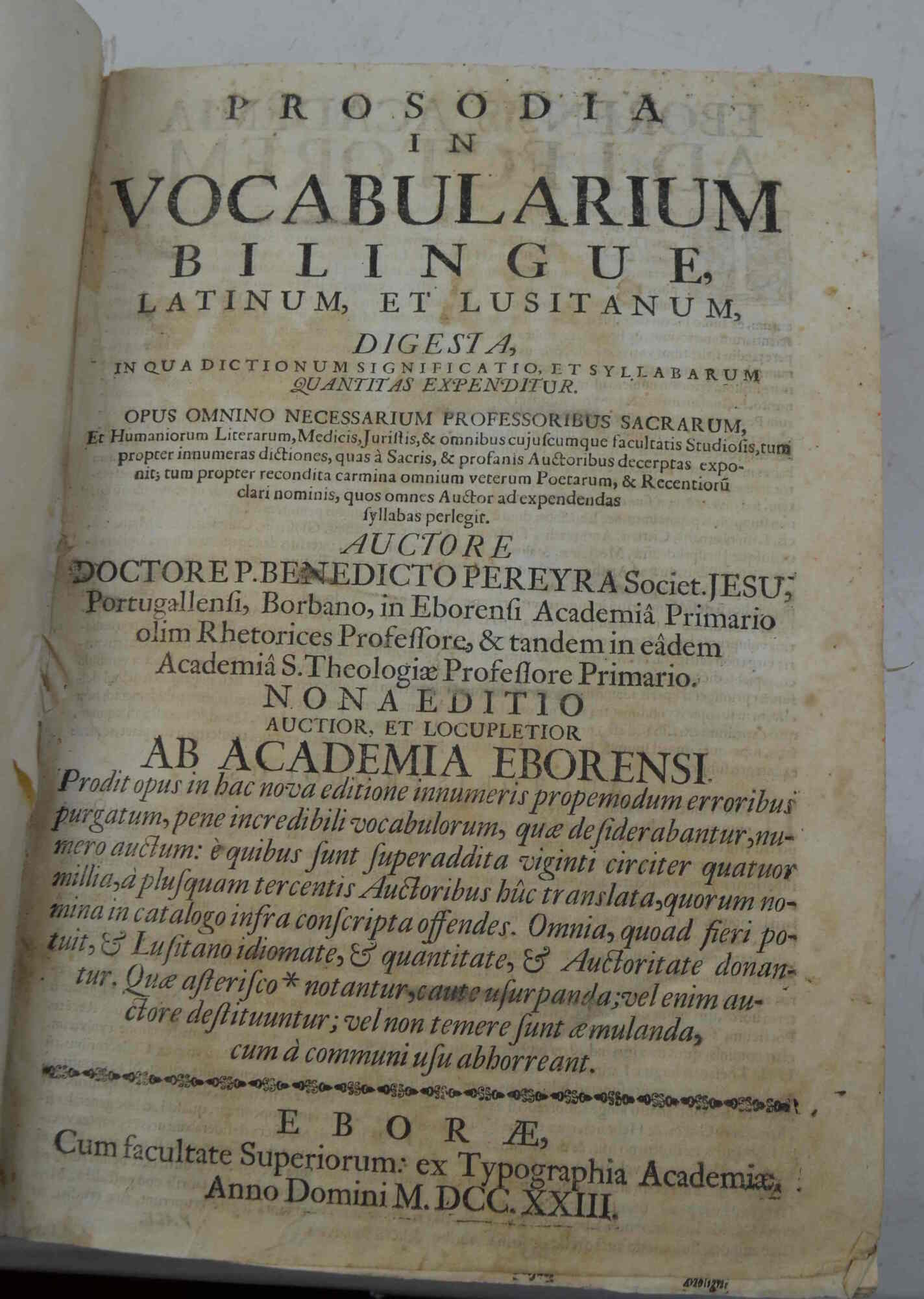 Prosodia in vocabularium bilinguae, Latinum et Lusitanum digesta in qua …