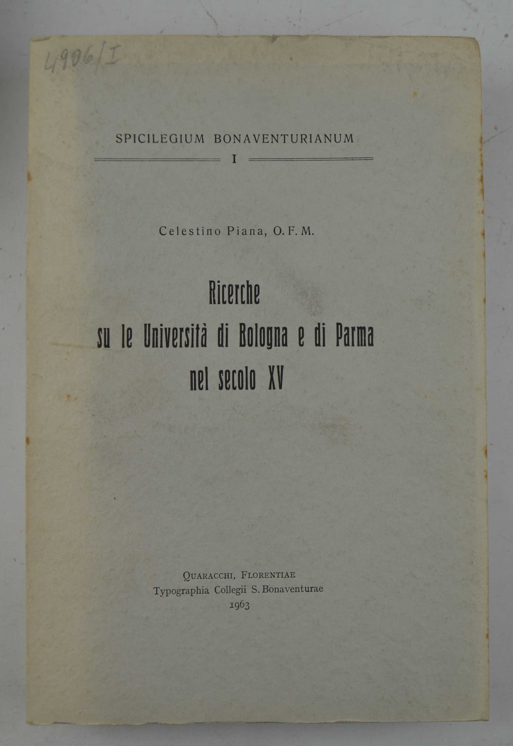 Ricerche su le università di Bologna e di Parma nel …