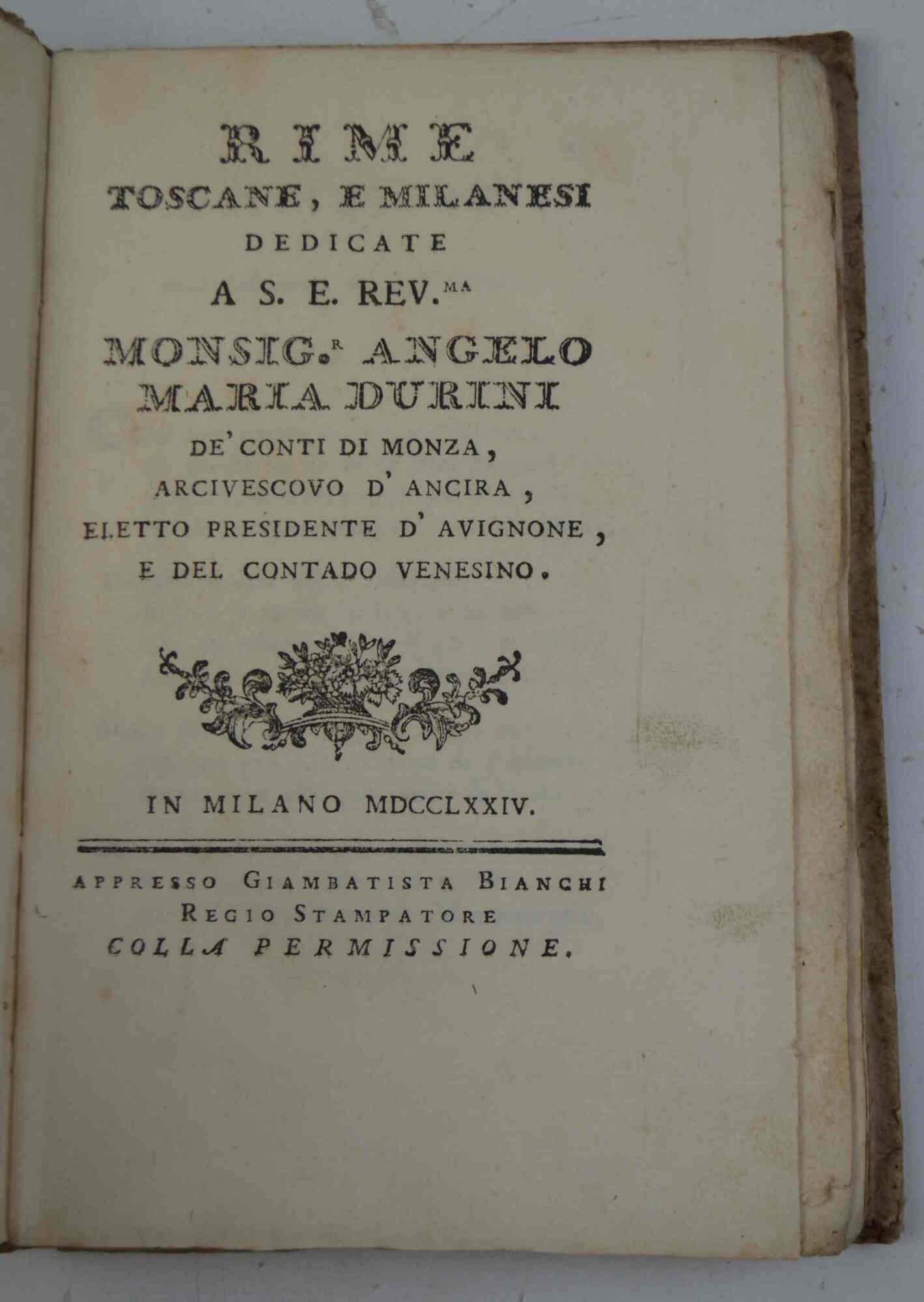 Rime toscane, e milanesi...