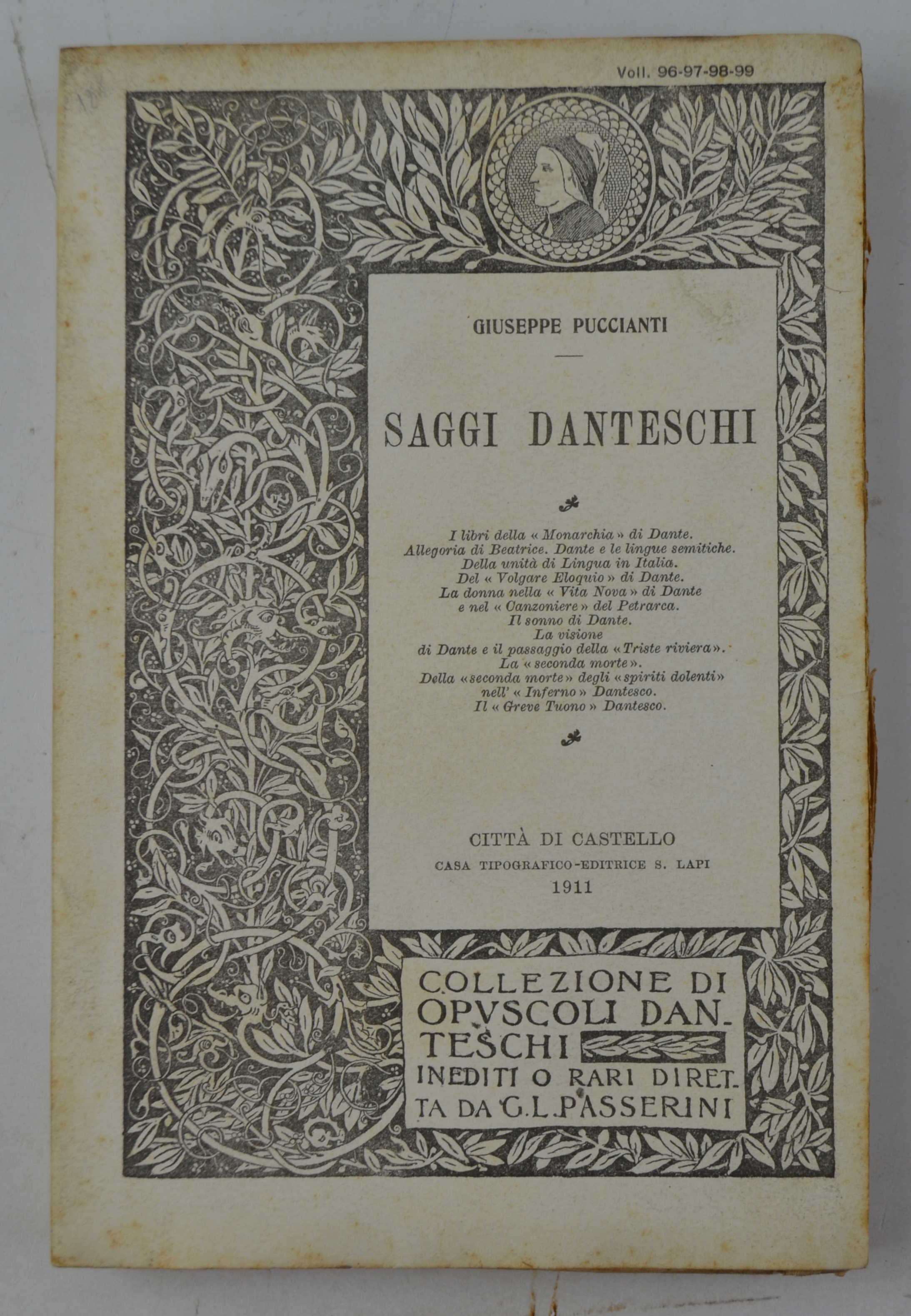 Saggi danteschi. I libri della monarchia di Dante, allegoria di …