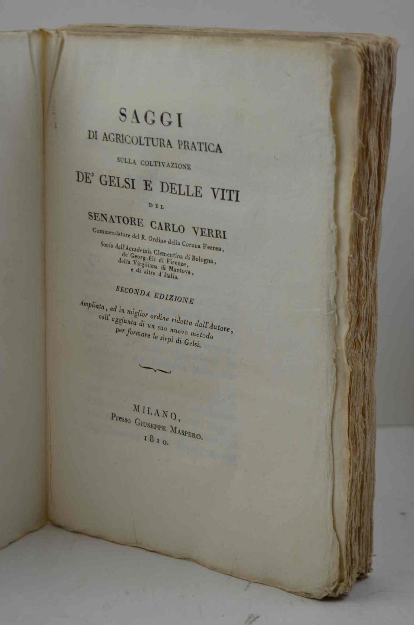 Saggi di agricoltura pratica sulla coltivazione de' gelsi e delle …
