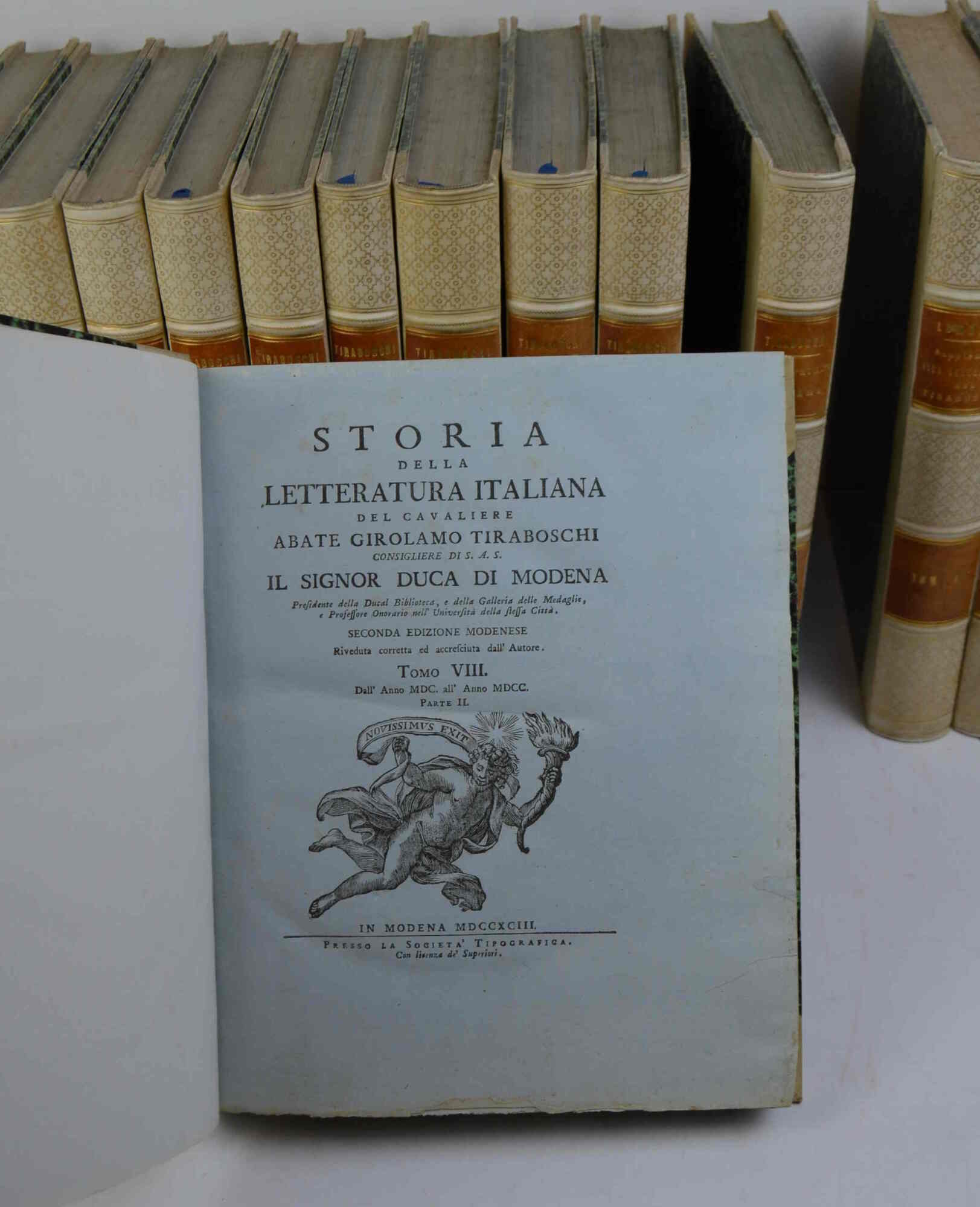 Storia della letteratura italiana… Seconda edizione modenese riveduta, ricorretta ed …