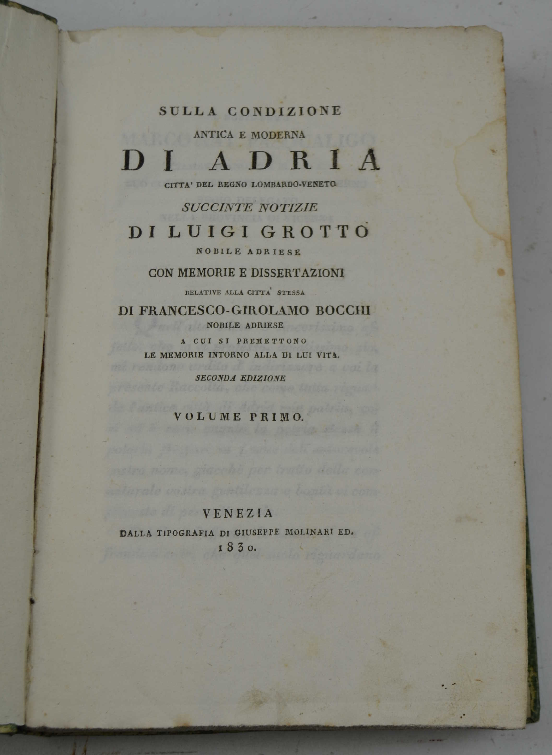 Sulla condizione antica e moderna di Adria città del regno …