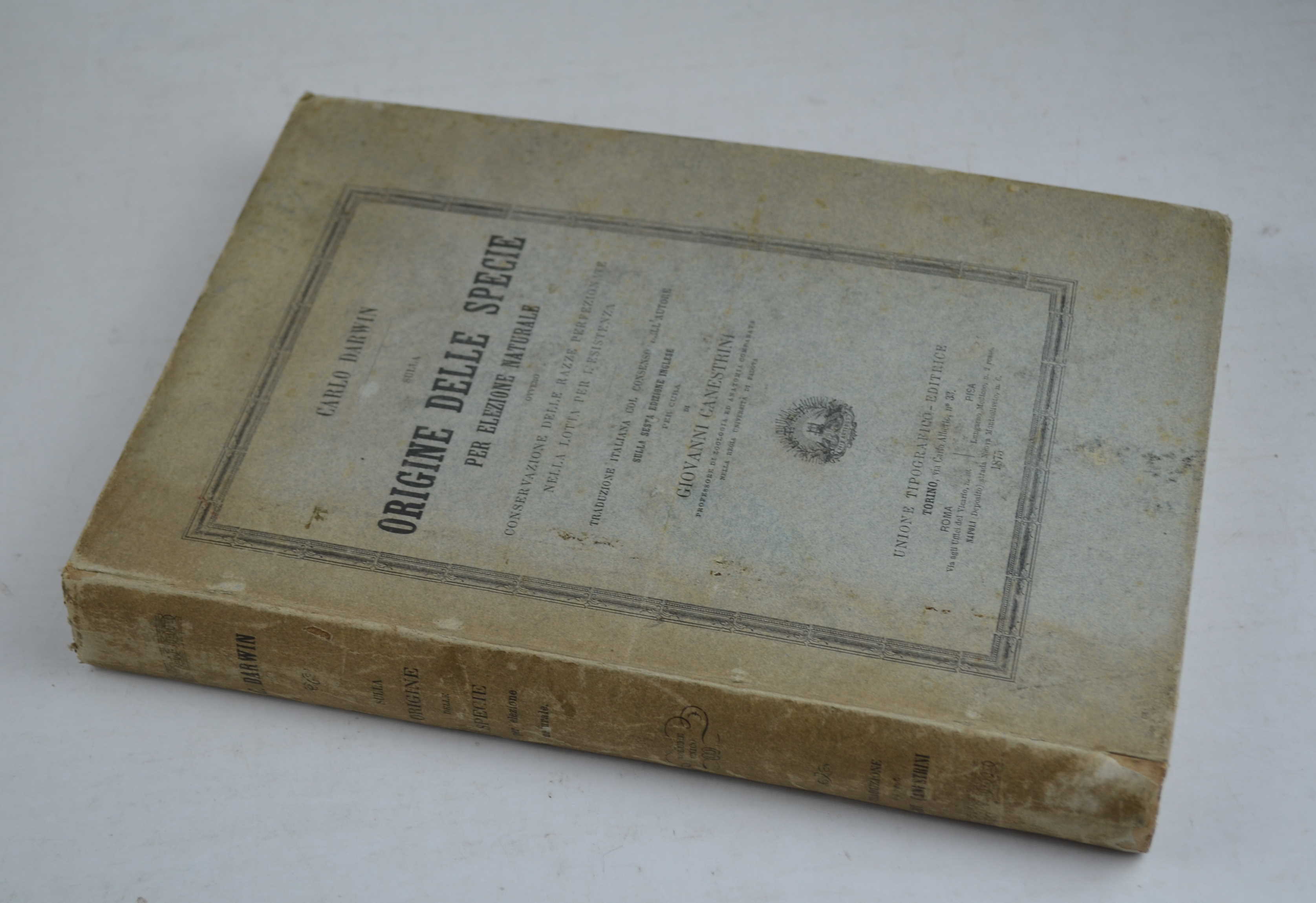 Sulla origine delle specie per elezione naturale ovvero conservazione delle …