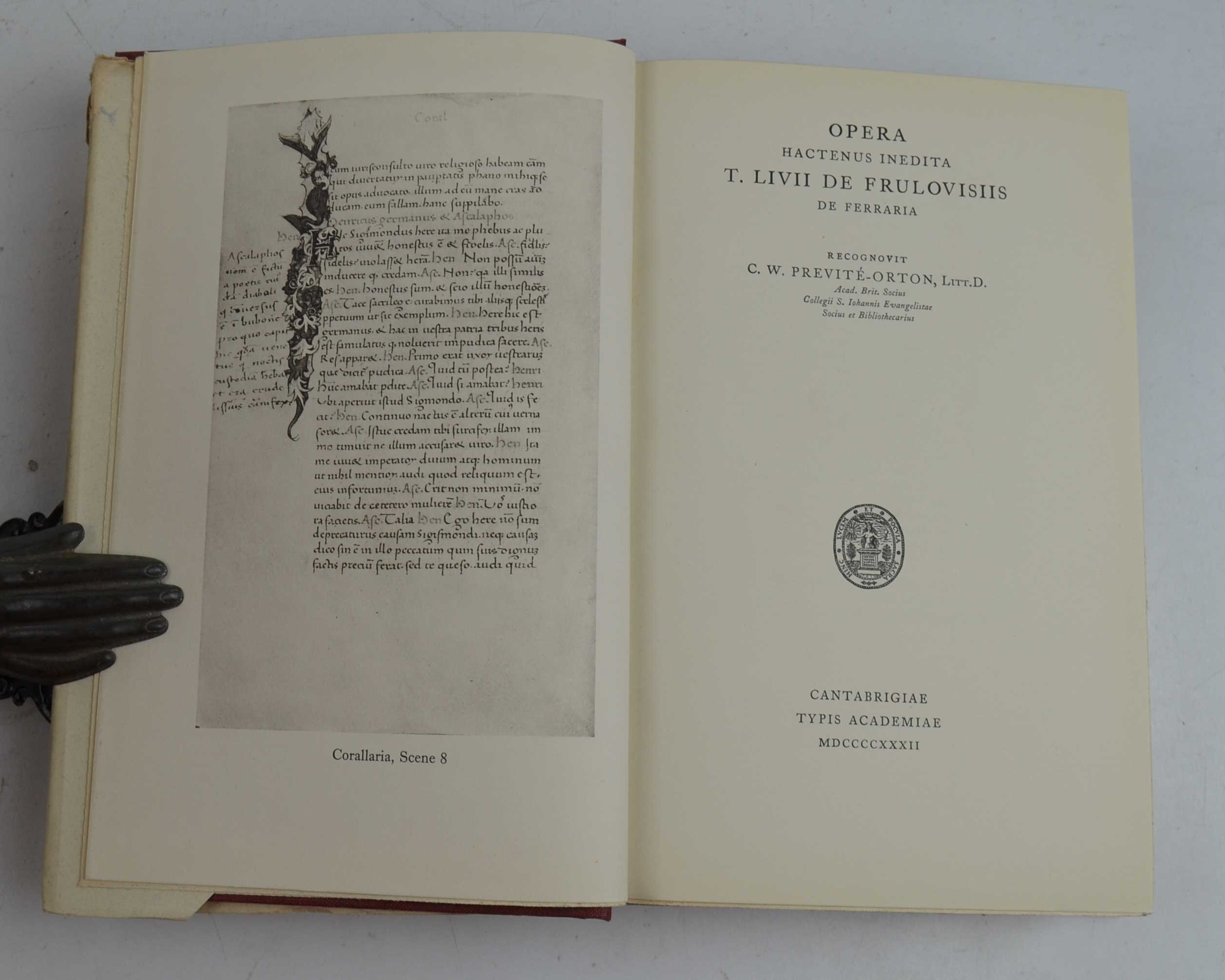 T. Livii de Frulovisiis de Ferraria Opera hactenus inedita. Recognovit …