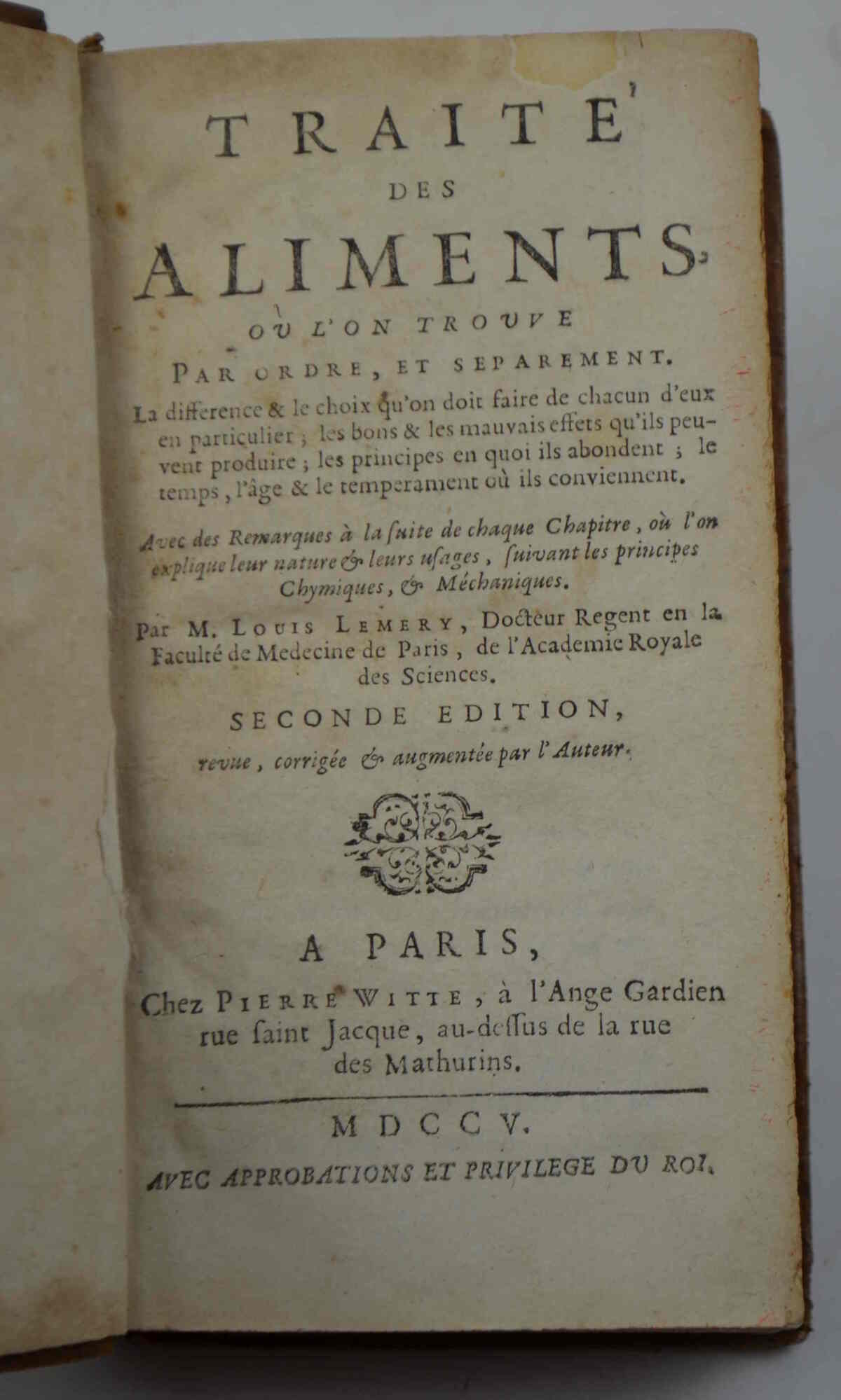 Traité des Aliments, ou l'on trouve par ordre, et séparément …
