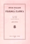 Studi italiani di filologia classica. XCV annata. Terza serie . …