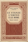 Le stanze l'Orfeo e le rima passi scelti