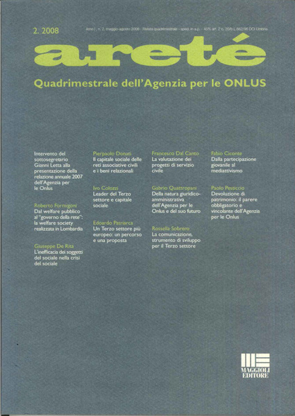 Areté quadrimestrale dell'agenzia per le ONLUS 2.2008