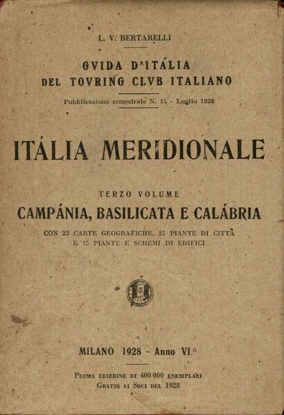 Guida d'Italia del Touring Club Italiano Vol.III Italia Meridionale