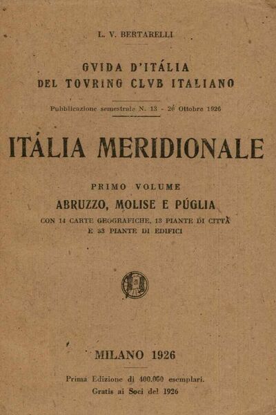 Guida d'Italia del Touring Club Italiano Vol.I Italia Meridionale