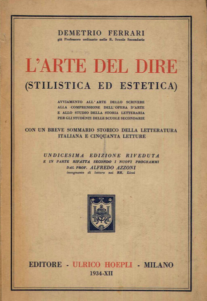 L'arte del dire (Stilistica ed estetica)