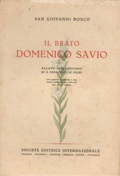 Beato Domenico Savio. Allievo dell'oratorio di S. Francesco di s