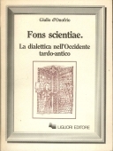 Fons scientiae. La dialettica nell'Occidente tardo-antico