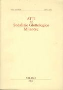 Atti del sodalizio glottologico milanese 2004