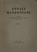 Annali manzoniani volume V