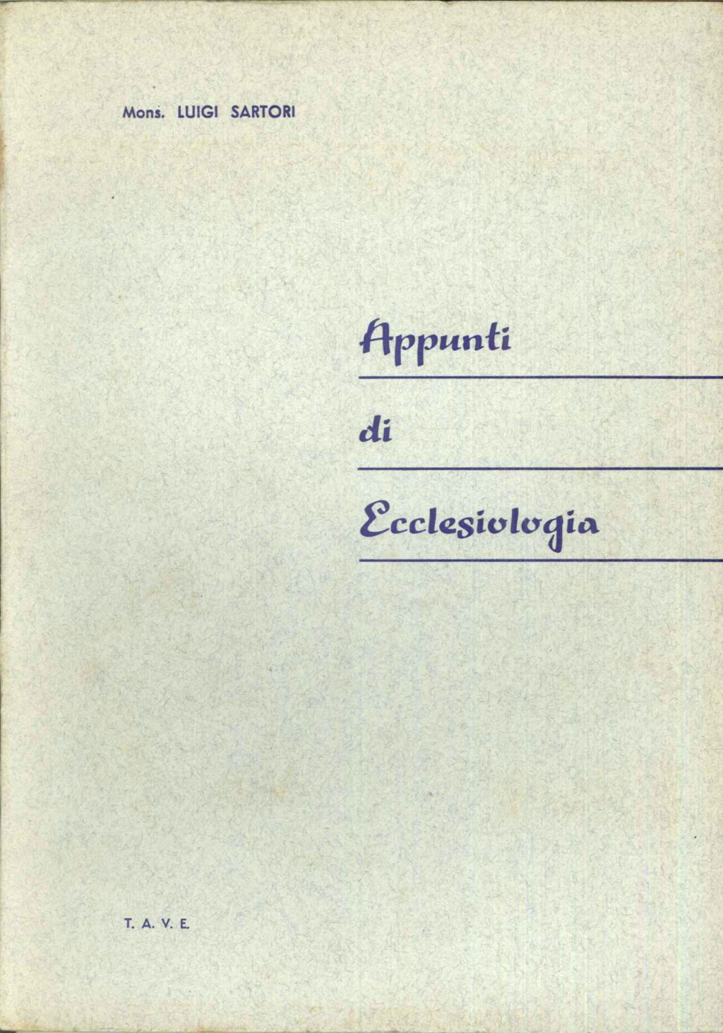 Appunti di Ecclesiologia