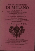 Descrizione di Milano ornata con molti disegni in rame delle …