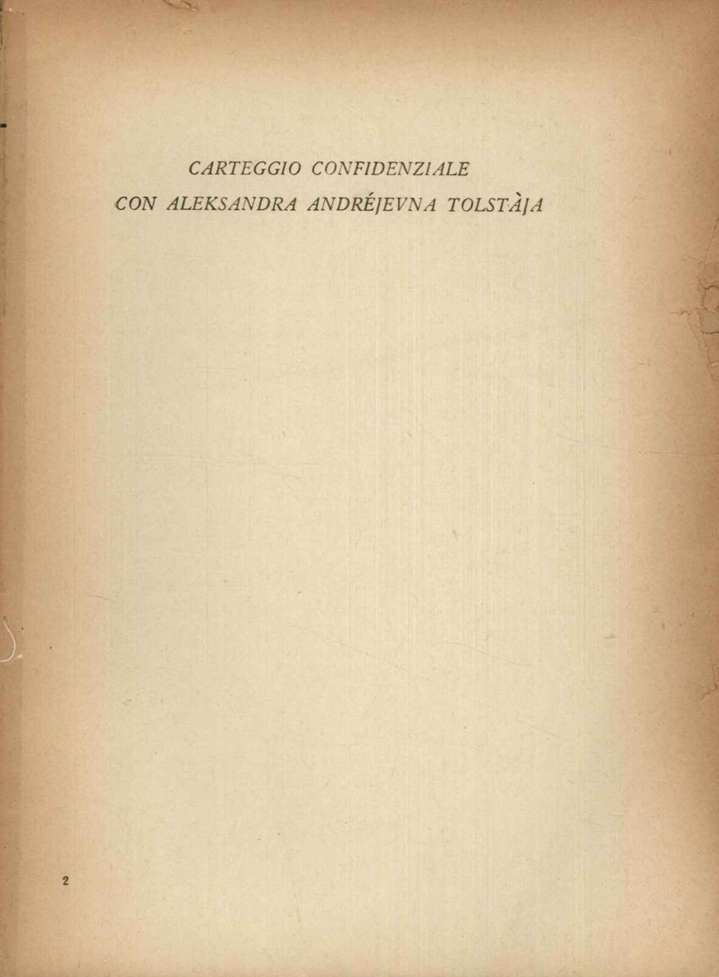 Carteggio confidenziale con Aleksandra