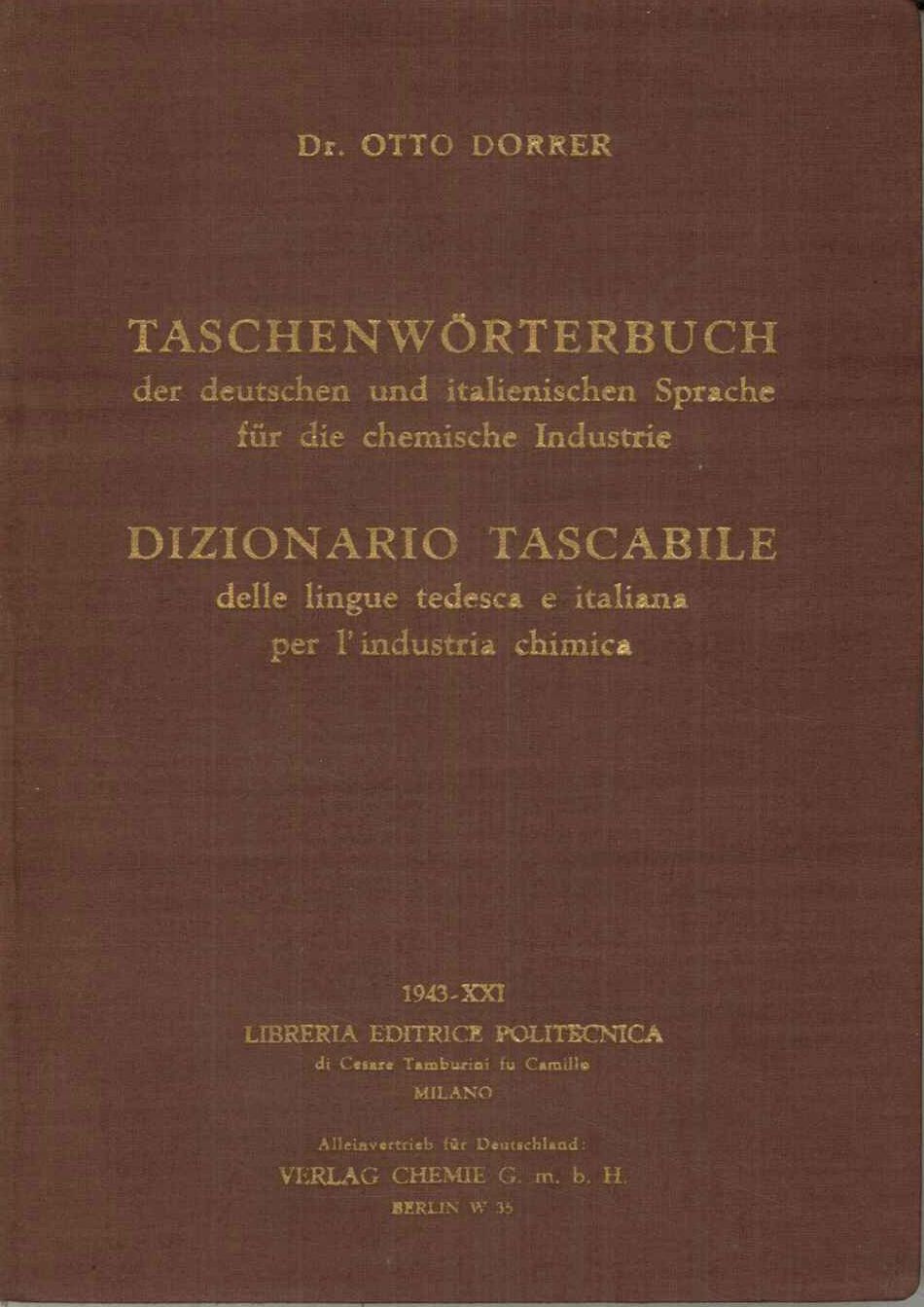 Dizionario tascabile delle lingue tedesca e italiana per l'industria chimica