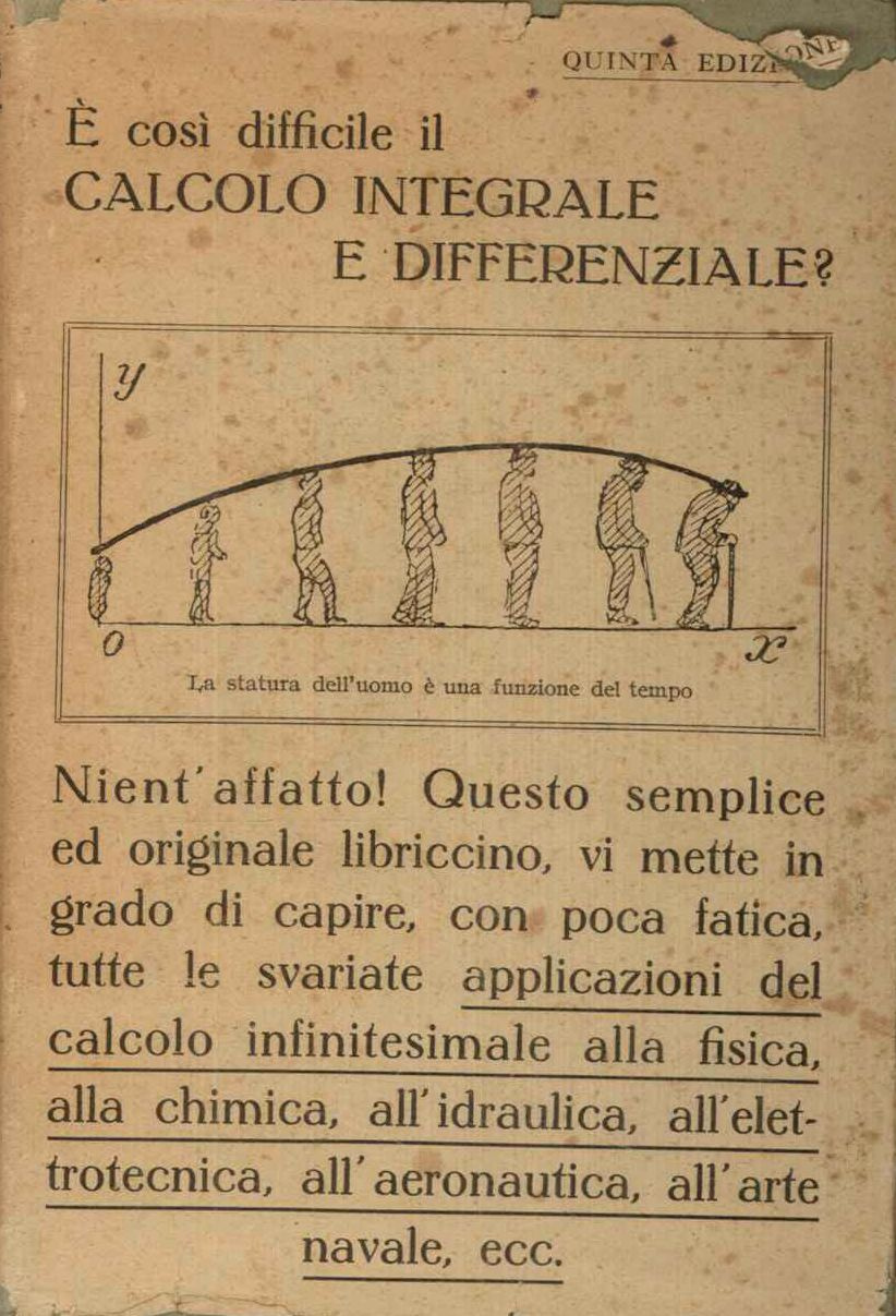E' così difficile il calcolo integrale e differenziale