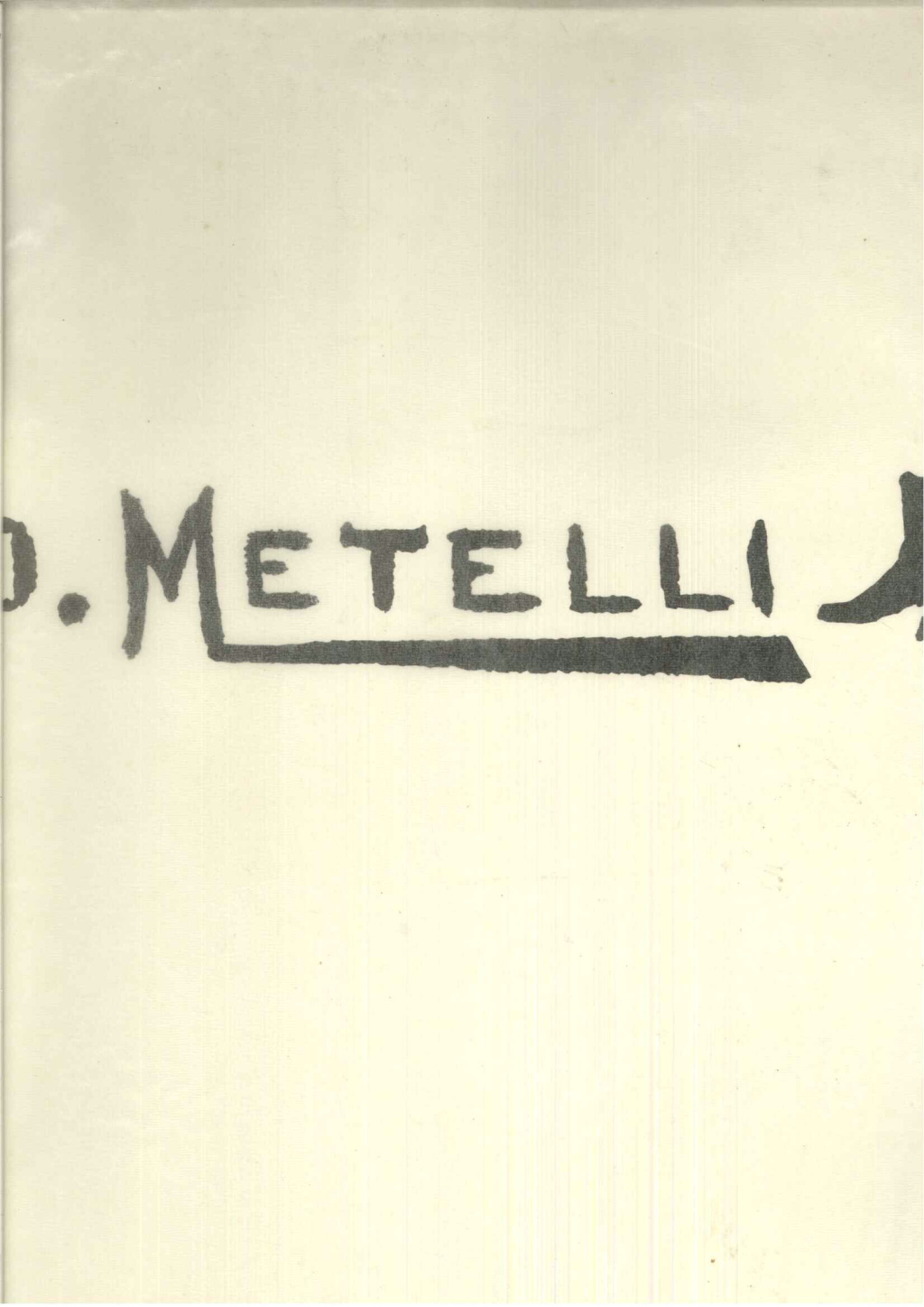 Orneore Metelli. Introduzione di Libero Bigiaretti
