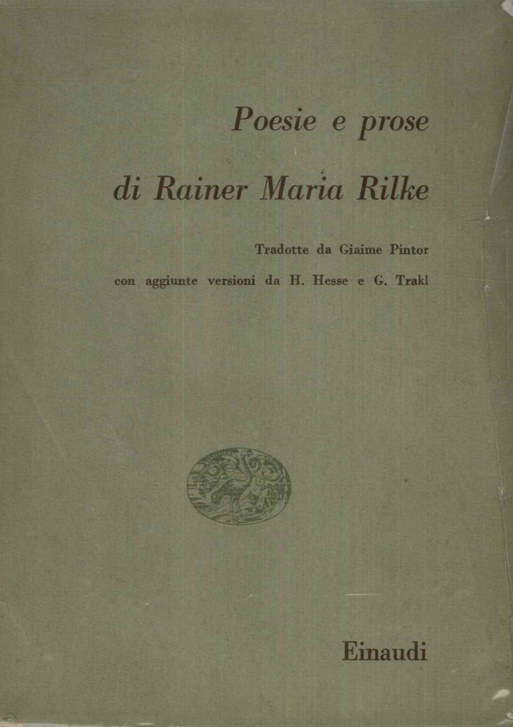 POESIE E PROSE DI RAINER MARIA RILKE