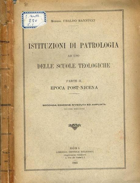 Istituzioni di patrologia 2.