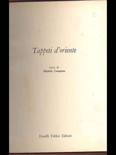 Tappeti d'oriente.