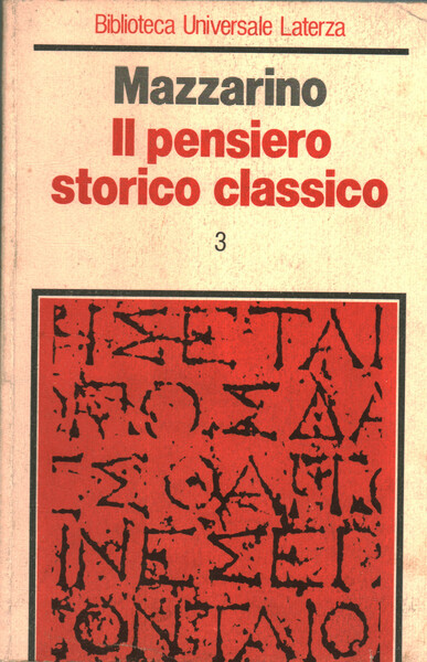 Il pensiero storico classico vol. 3.