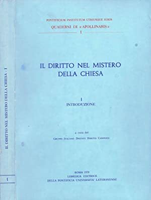 Il diritto nel mistero della Chiesa (vol. 1). Introduzione