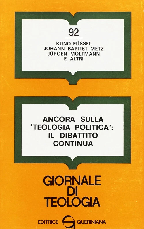 Ancora sulla "teologia politica": il dibattito continua.