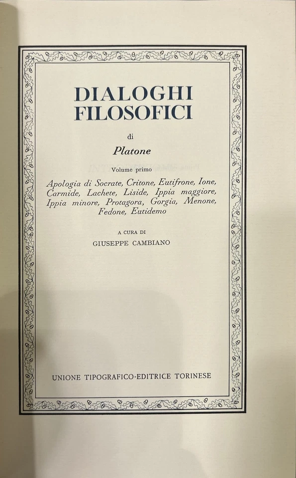 Dialoghi filosofici, volume primo