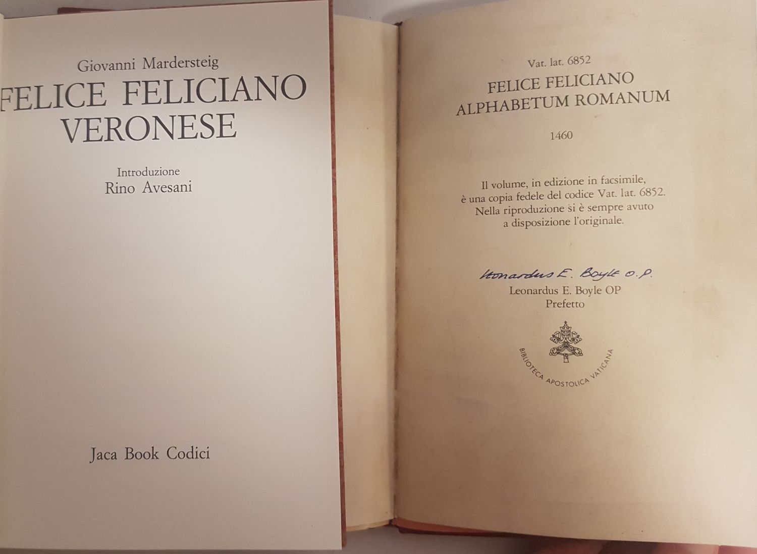 Felice Feliciano Veronese/ Alphabetum Romanum Codice Vat. Lat. 6852 Anno …