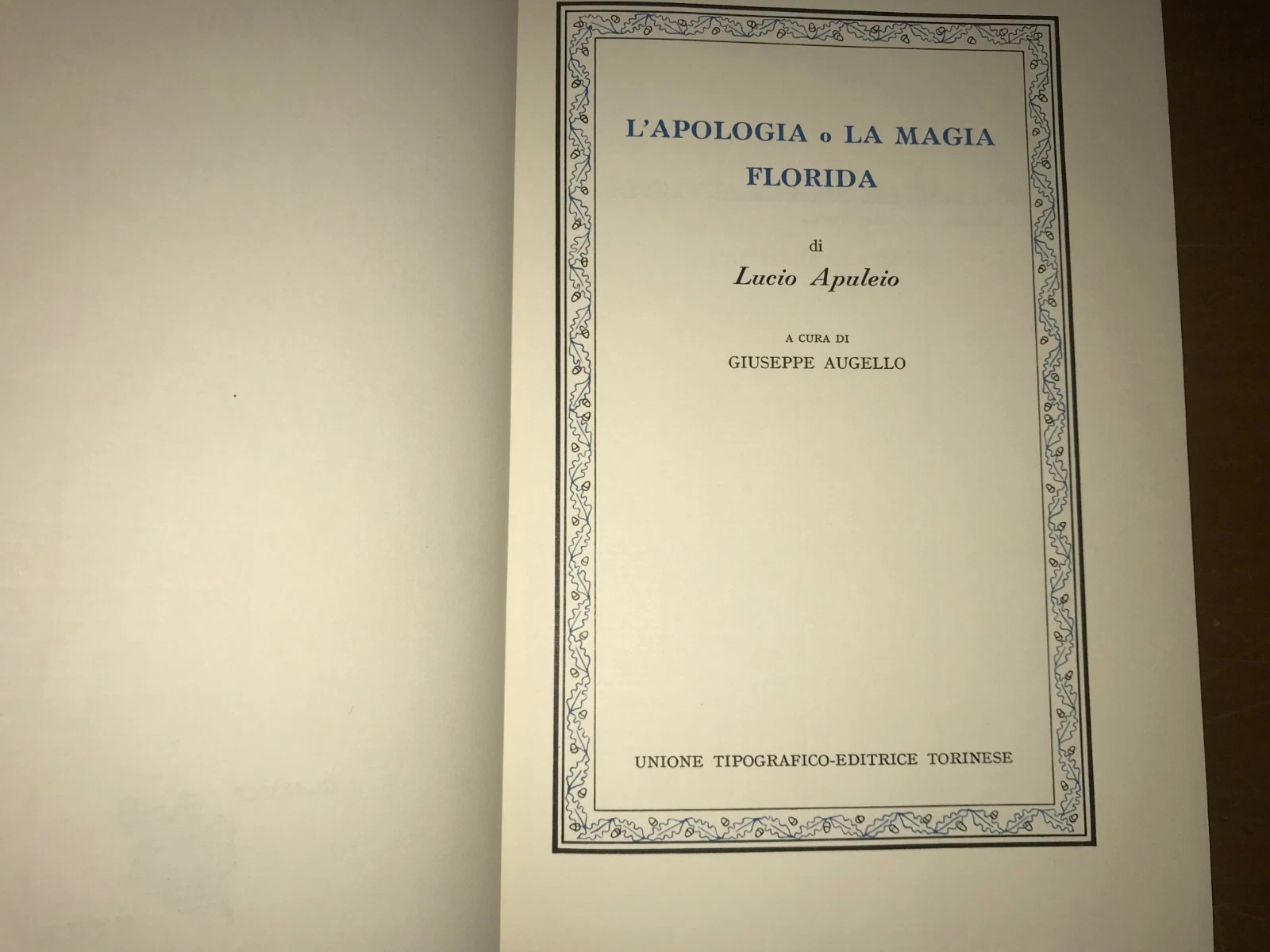 L'apologia o la magia. Florida