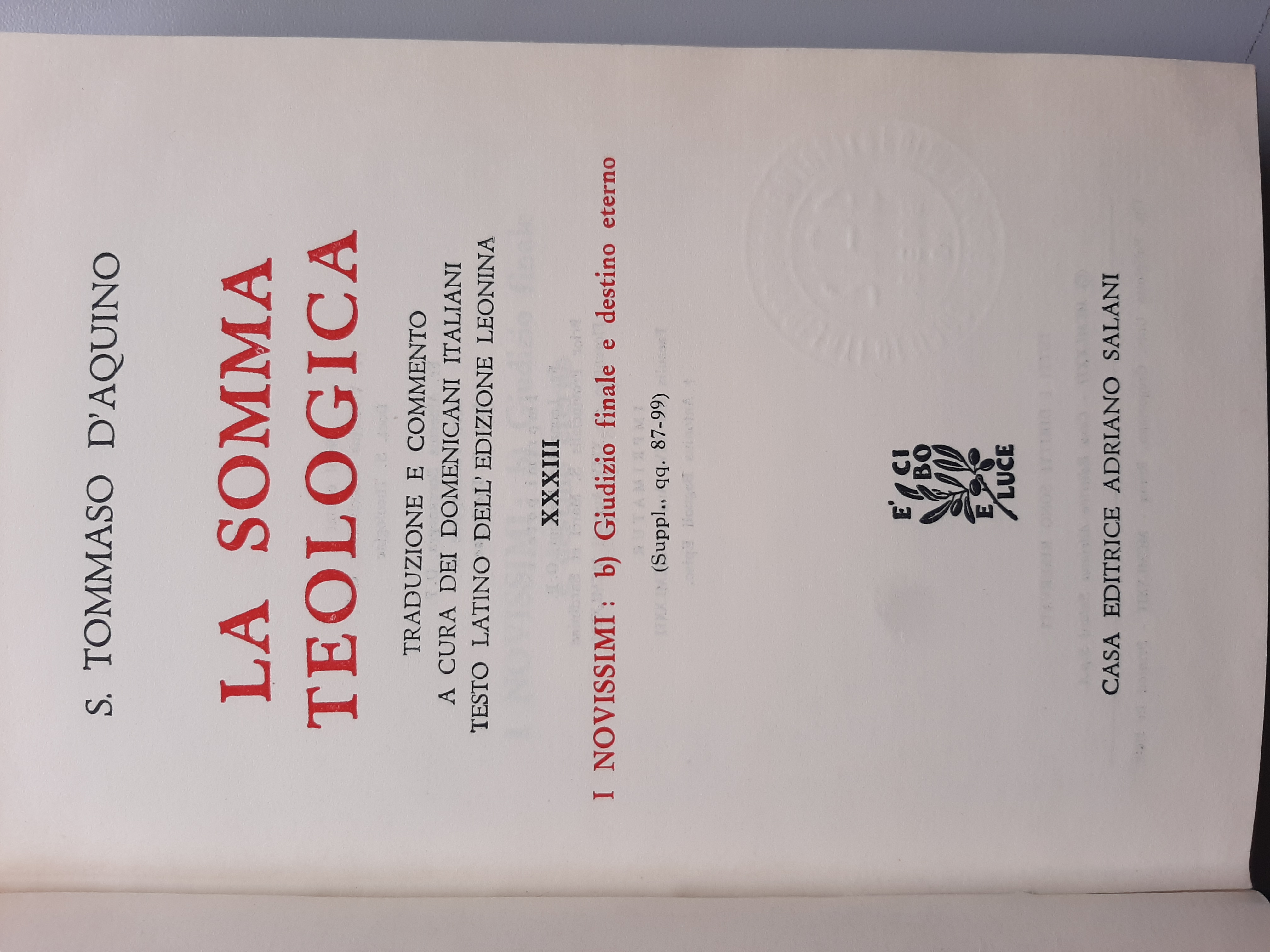La Somma Teologica, 34 volumi