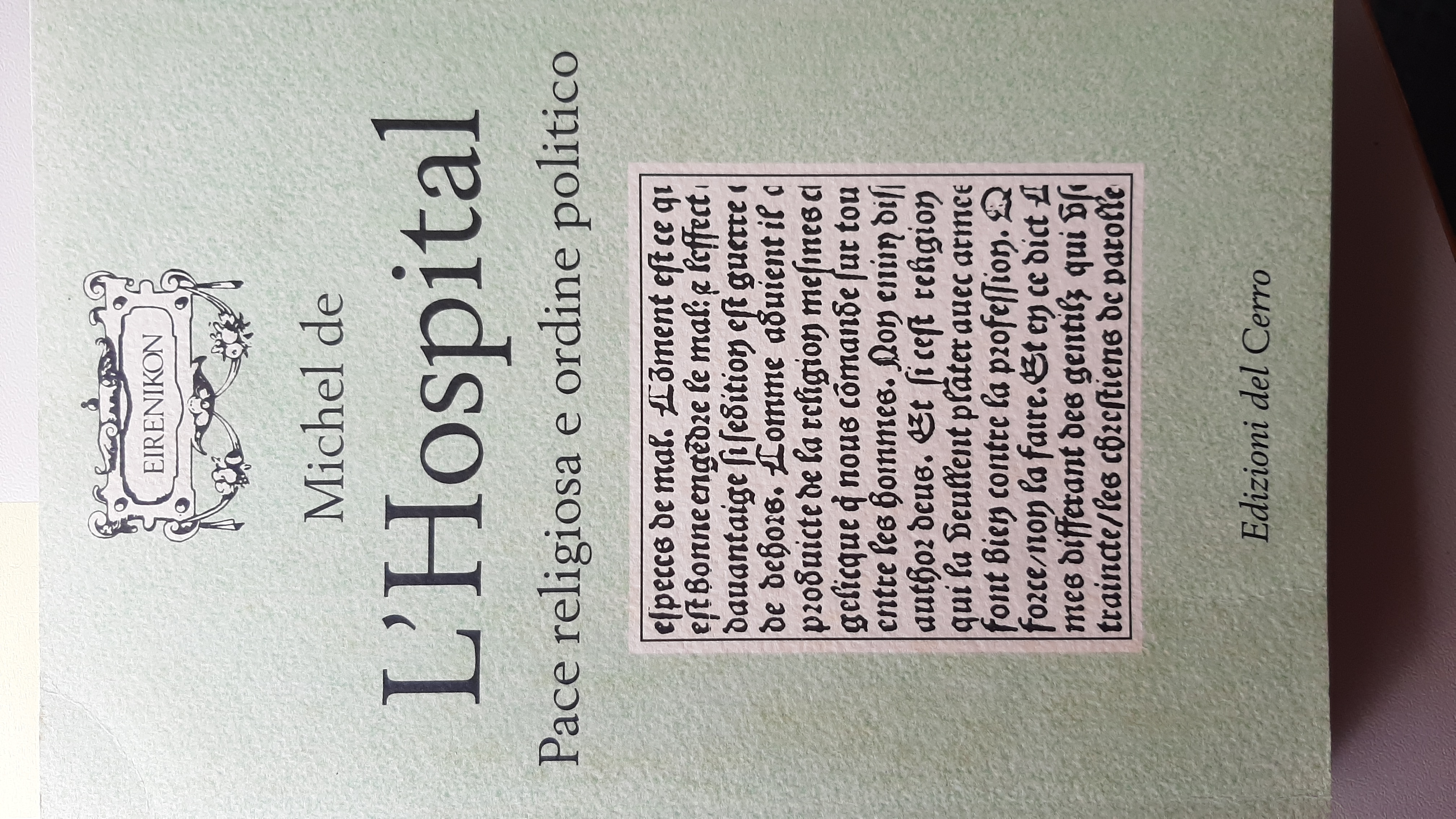 Pace religiosa e ordine politico