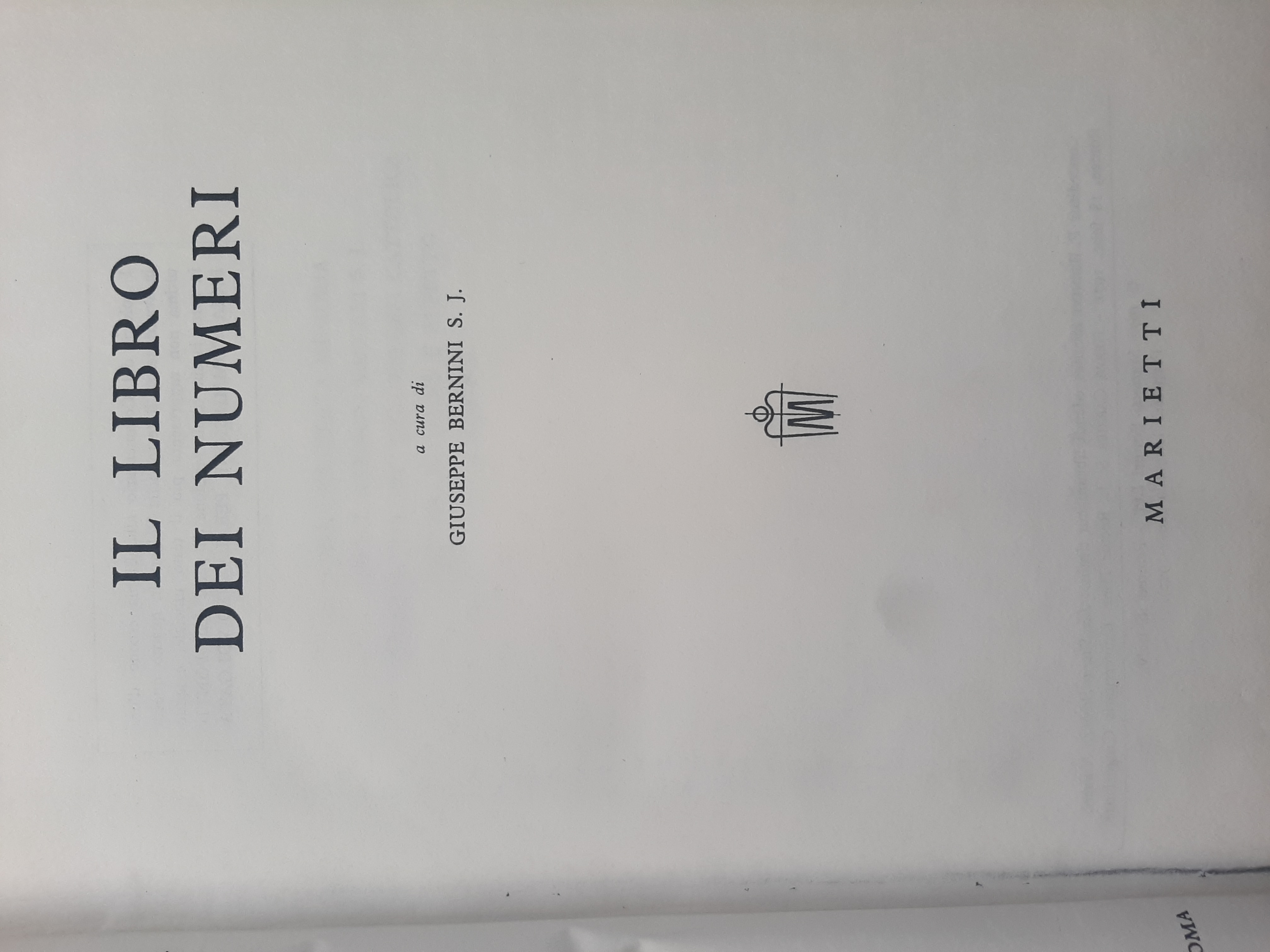 Sacra Bibbia. Il libro dei numeri