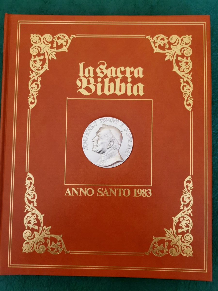 Sacra Bibbia (in sette volumi con miniature, rilegati con borchia).