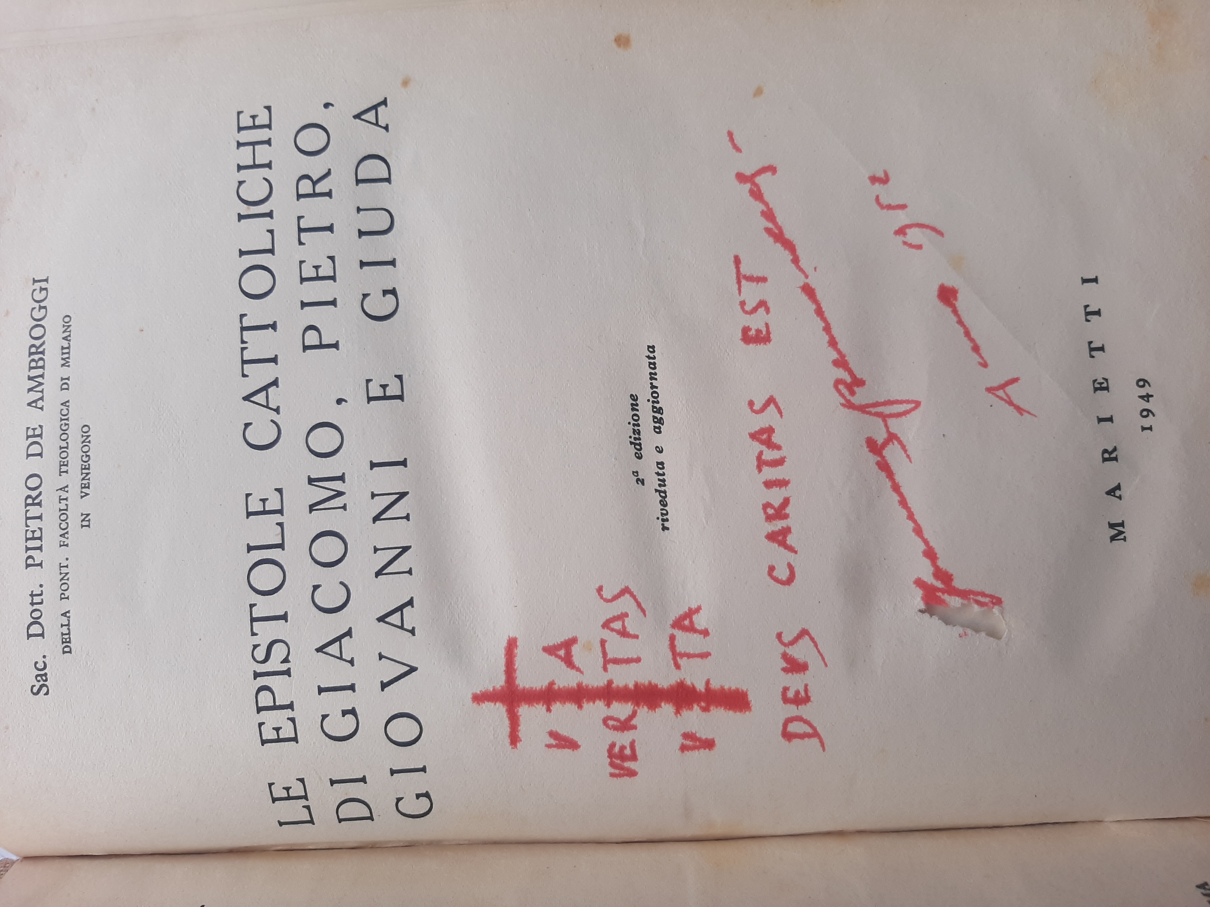 Sacra Bibbia. Le epistole cattoliche di Giacomo, Pietro, Giovanni e …