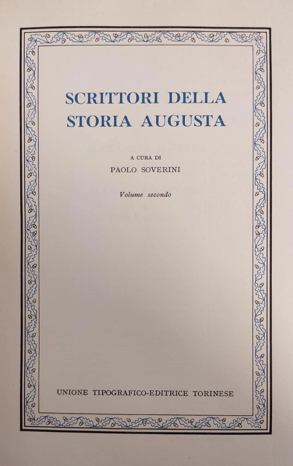 Scrittori della storia Augusta, volume secondo