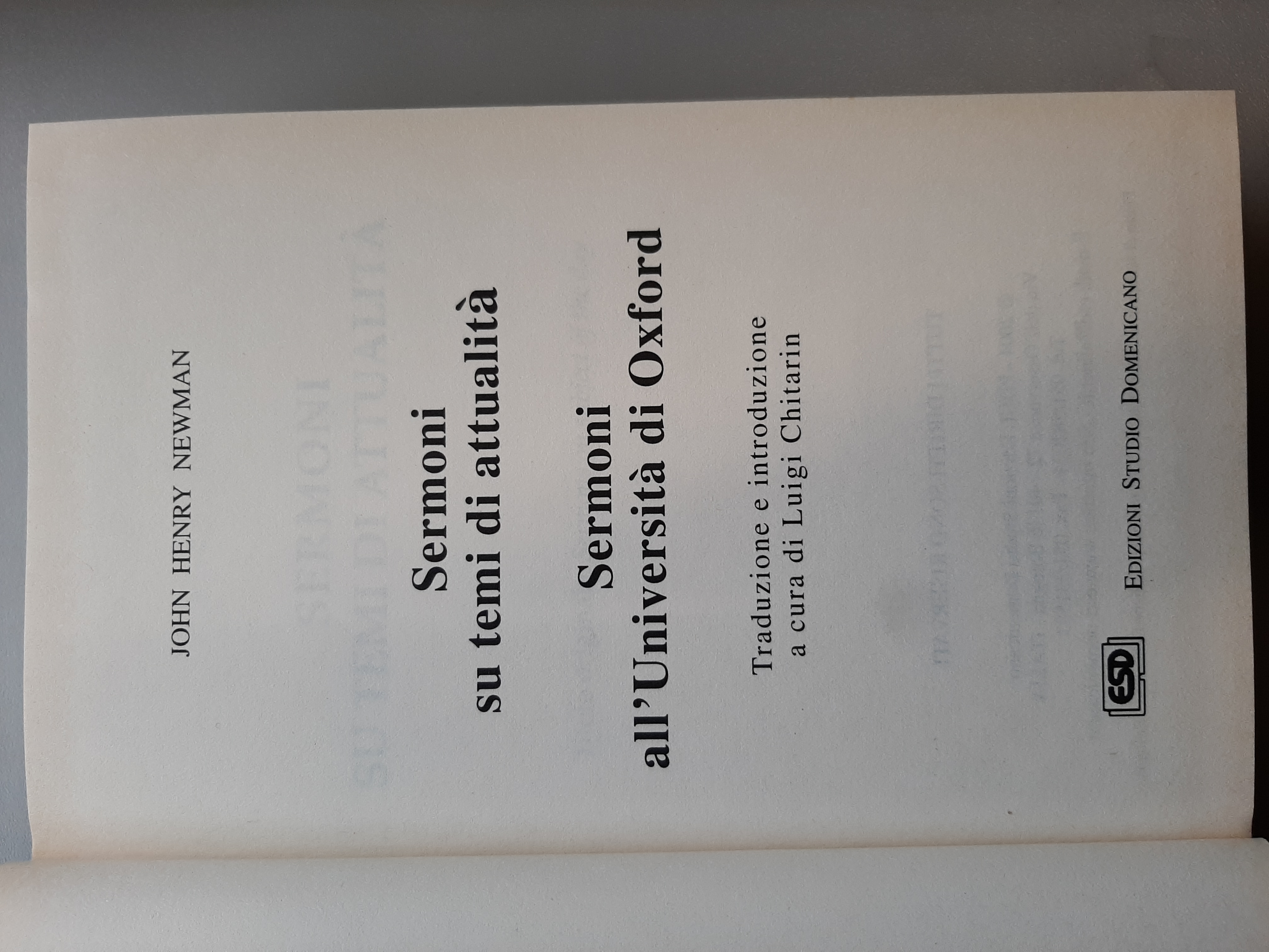 Sermoni su temi di attualità. Sermoni all'Università di Oxford. Traduzione …