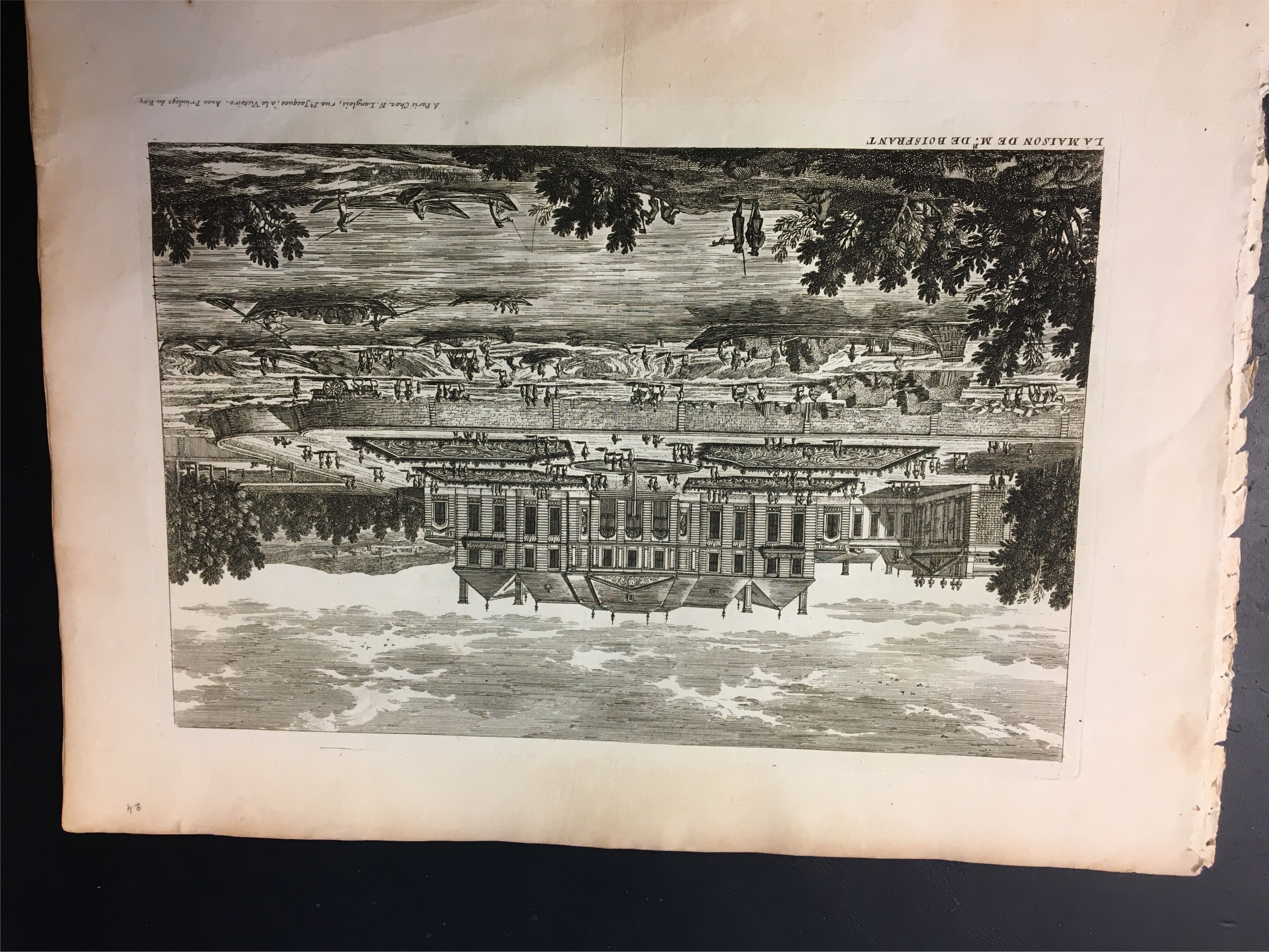 La maison de Mr. De Boisfrant. Paris. Langlois. (1680). Veduta …