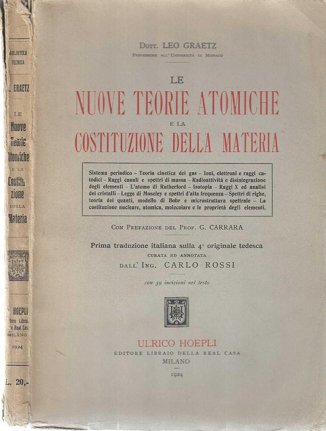 "Le nuove teorie atomiche e la costruzione della materia"